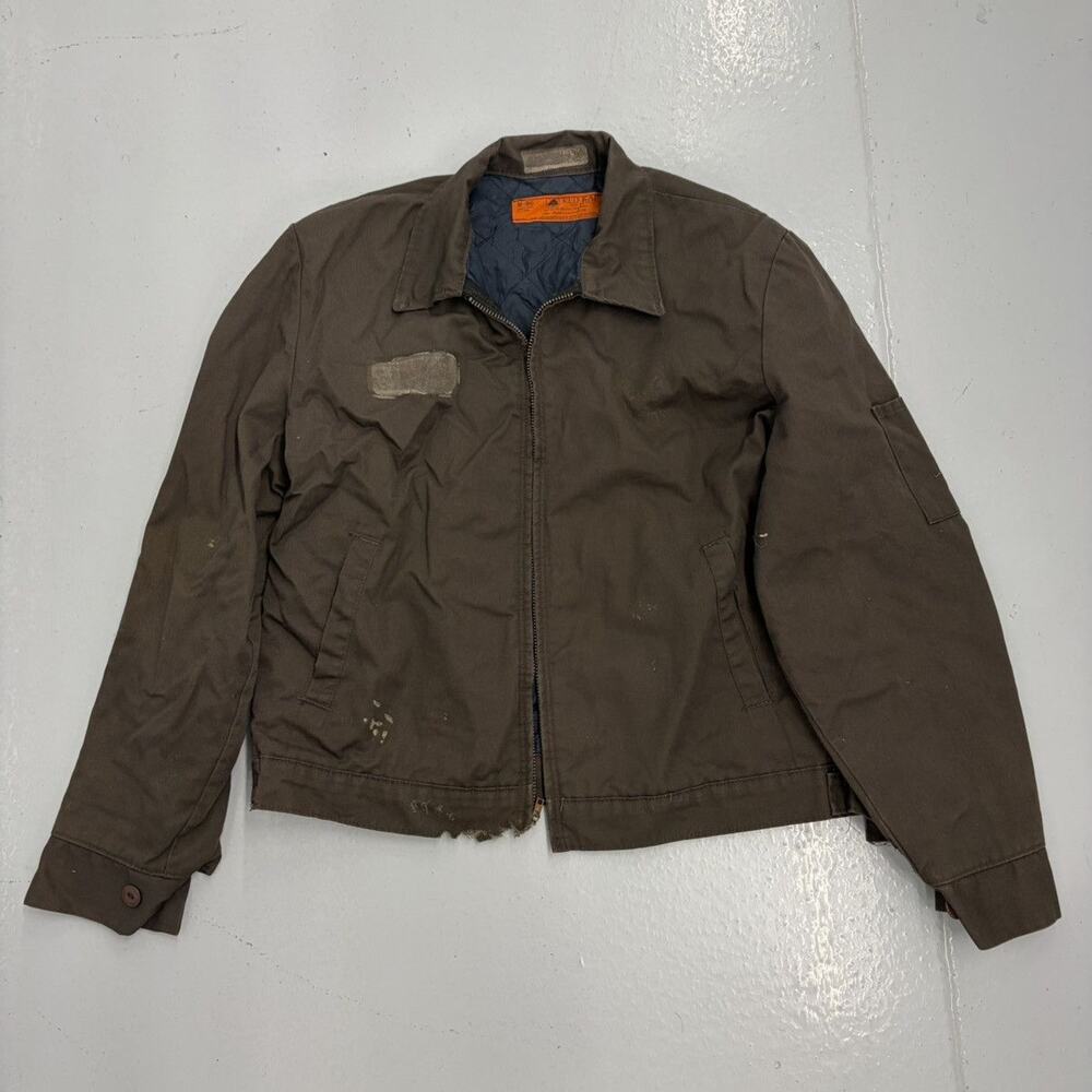 Vintage 70s Red Kap Brown Canvas Workwear Mechanics Jacket\